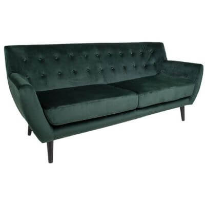 Grøn velour sofa, House Nordic