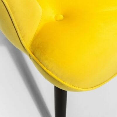 Citron gul lænestol med knapper