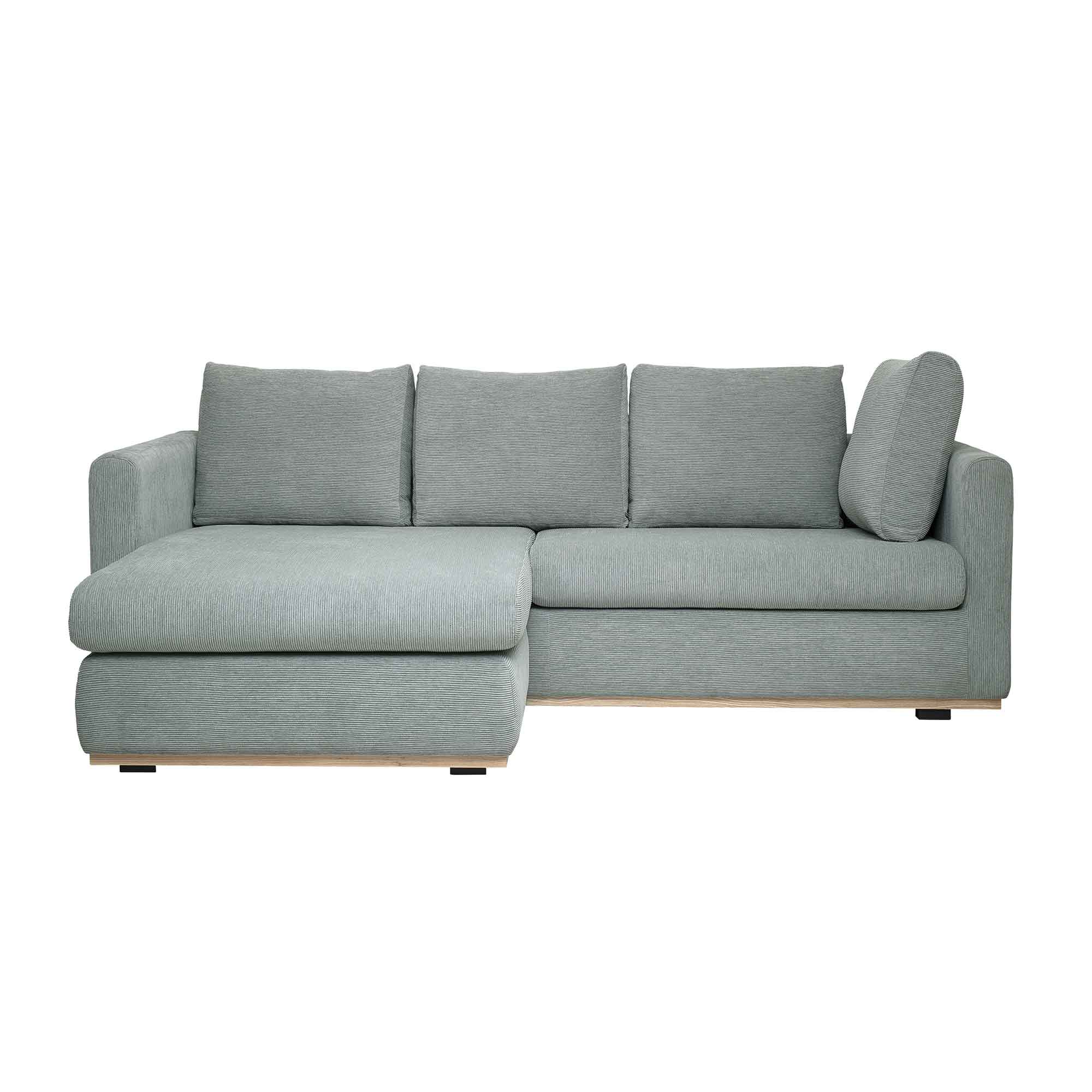 Bloomingville Zane Hjørnesofa - Lysegrøn/Sort Polyester/Asketræ Dagligstue