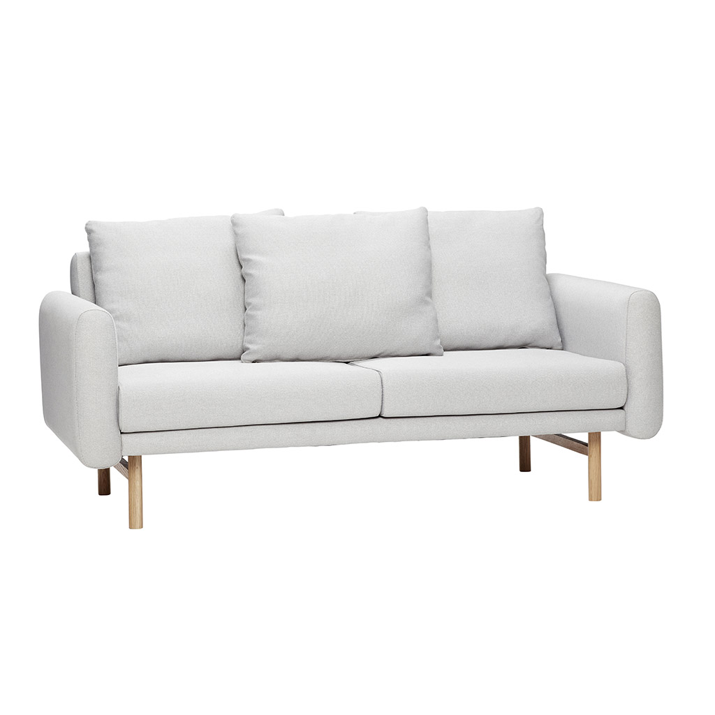 Hübsch lysegrÃ¥ stof sofa, 2 pers. 2 personers sofaer bobo Badeværelse 2 kvadratmeter