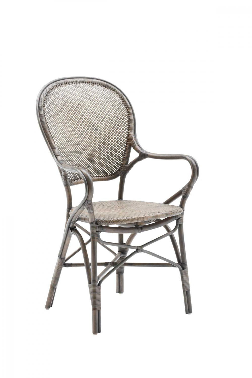 Sika Design Rossini Spisebordsstol - Taupe (Gråbrun) Rattan, M. Armlæn Spisestue