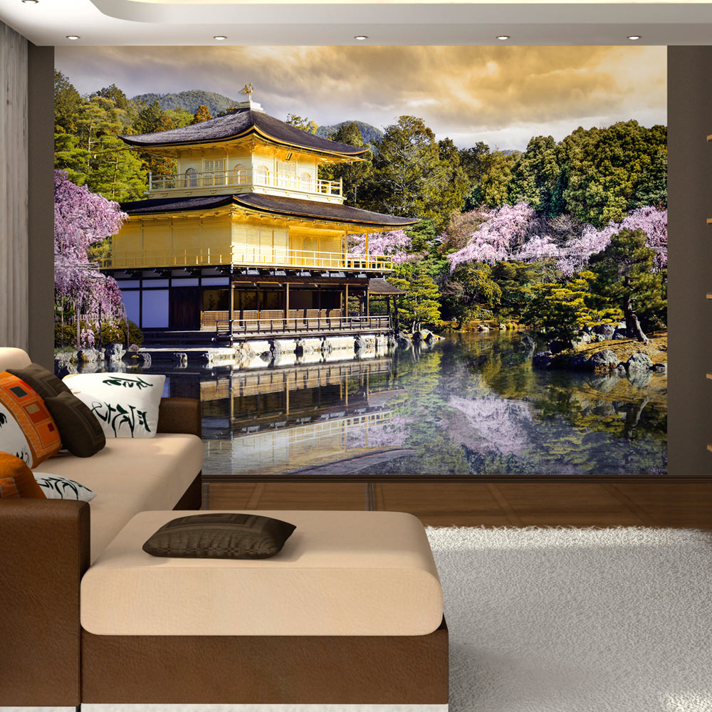 Artgeist Artgeist Natur Fototapet Med Japansk Arkitektur Og Asiatisk Landskab (Flere Størrelser) 350X245 Boligtilbehør