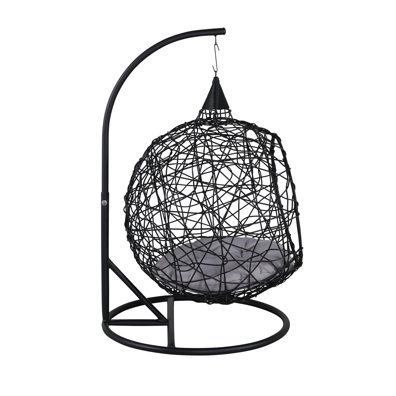 Venture Design Lexi Haengestol Mini Gra Polyester Sort Polyrattan Og Aluminium Udendors Haengestole Bobo Mobler Boligtilbehor Og Indretning Til Hjemmet