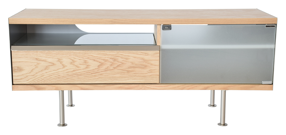 Rge Frank Tv-Bord - Naturfarvet Træ, M. Skuffe Og Opbevaring, Uden Hjul, (50X116Cm) Dagligstue