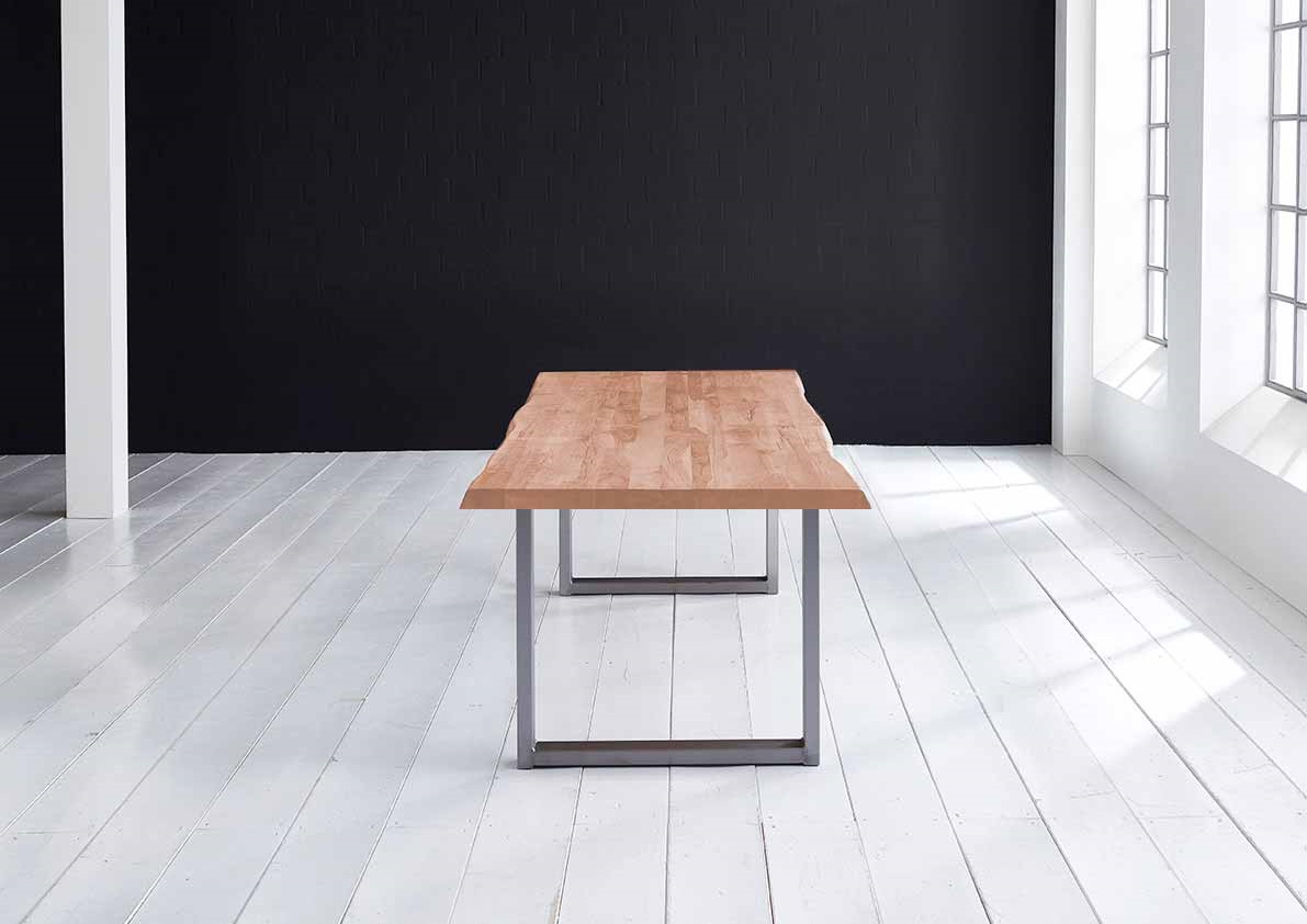 Concept 4 You Plankebord - Eg, M. Barkkant Og Manhattan Ben, M. Udtræk (180-260X100) 6 Cm 260 X 110 Cm 03 = White Wash Spisestue