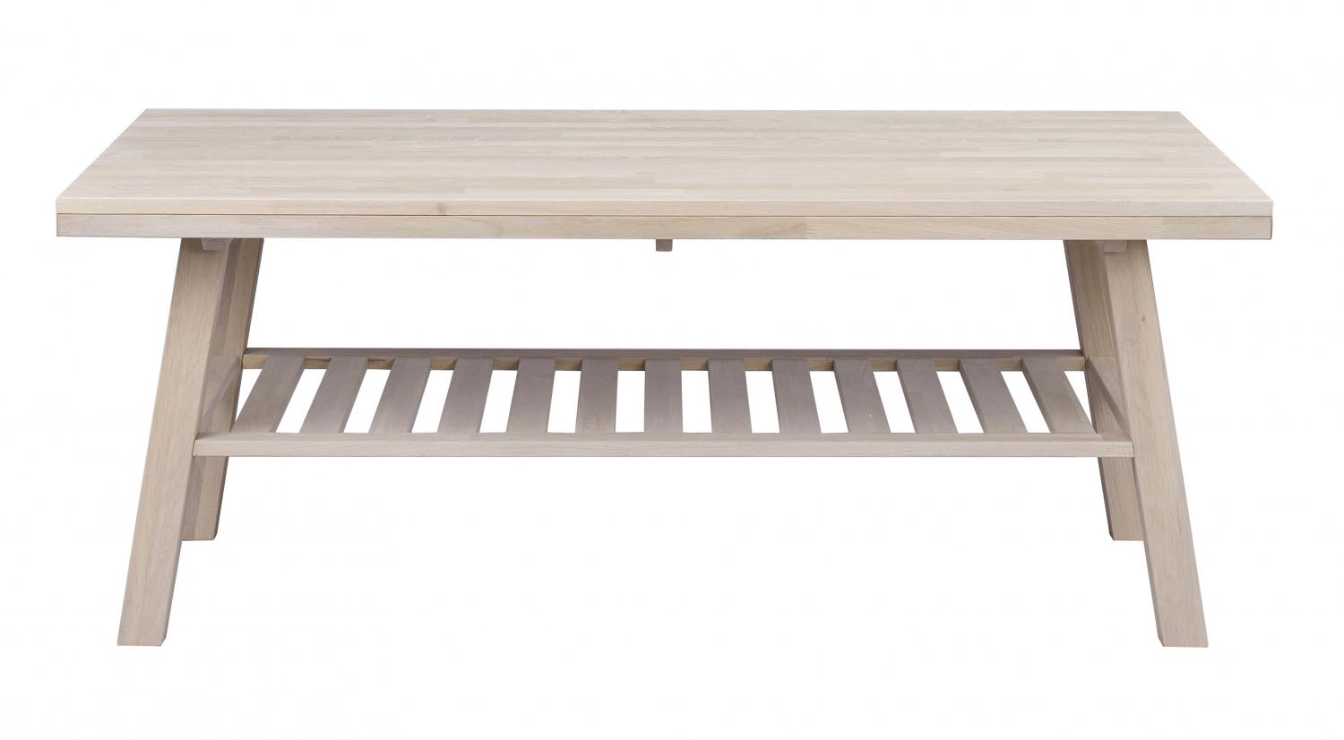 Rowico Brooklyn Sofabord - Hvidpigmeneteret Eg M. 1 Hylde (130X75) Dagligstue