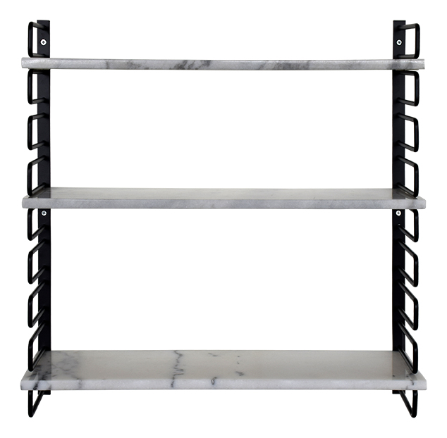 Rge Ester Vægreol - Sort Marmor Og Metal, (60X58Cm)
