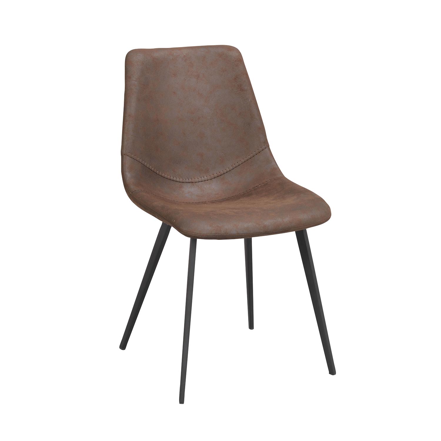 Rowico Raymore Spisebordsstol - Brun Polyester Og Sort Metal