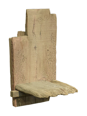 Rge Woody Vægreol - Naturfarvet Træ Og Genbrugstræ, (33X22Cm)