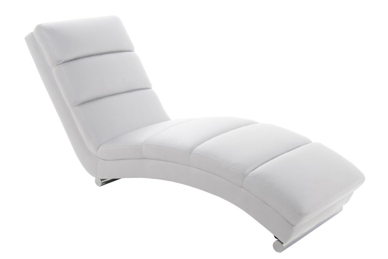 Slinky Chaiselongue - Hvid Læder Pu Dagligstue