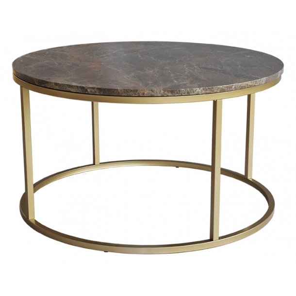 Rge Accent Sofabord Brun Marmor Rund 46x85x85cm Sofaborde Bobo Rge Accent Sofabord Brun Marmor Rund 46x85x85cm