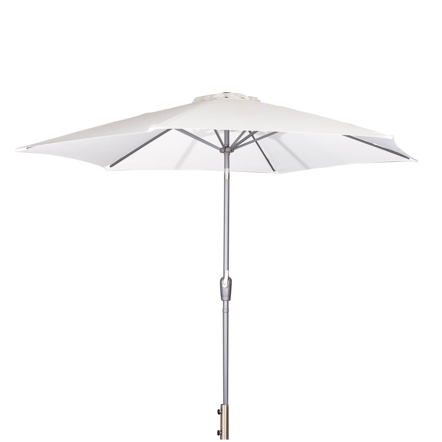 VENTURE DESIGN Leeds parasol 3m - grå aluminium og hvid polyester (7350107080959)