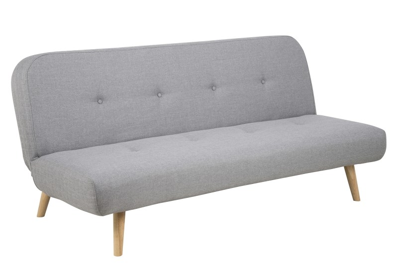 Havana Sovesofa - Lysegrå Stof M. Træben Dagligstue