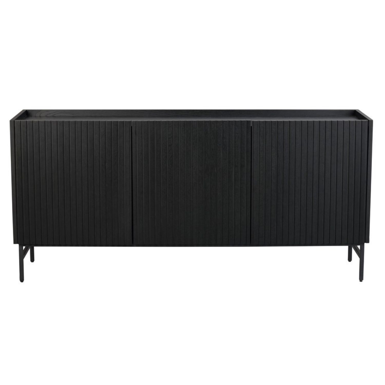 Rowico Rowico Lancaster Skænk, M. 3 Låger - Sort Træ Og Sort Metal (160X75) Spisestue