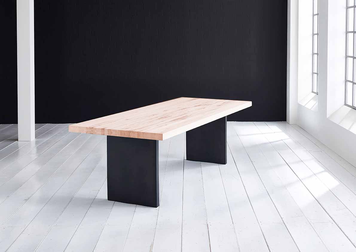 Concept 4 You Plankebord - Eg M. Lige Kant Og T-Ben, M. Udtræk (180-260X100-110) 6 Cm 300 X 100 Cm 03 = White Wash