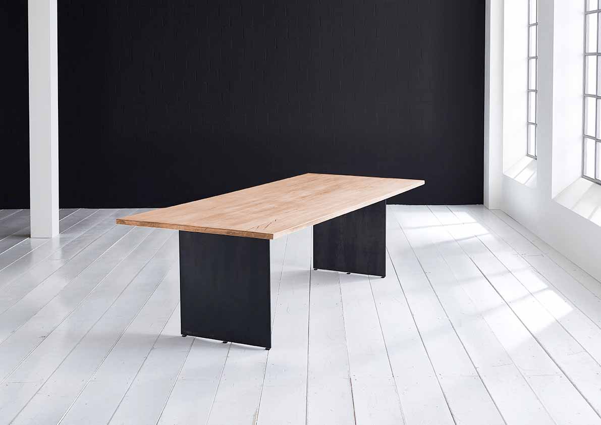 Bodahl, Concept 4 You plankebord - eg, m. lige kant og Line ben, m. udtræk (180-260x100) 6 cm 240 x 110 cm 03 = white wash Billede af Bodahl, Concept 4 You plankebord - eg, m. lige kant og Line ben, m. udtræk (180-260x100) 6 cm 240 x 110 cm 03 = white wash