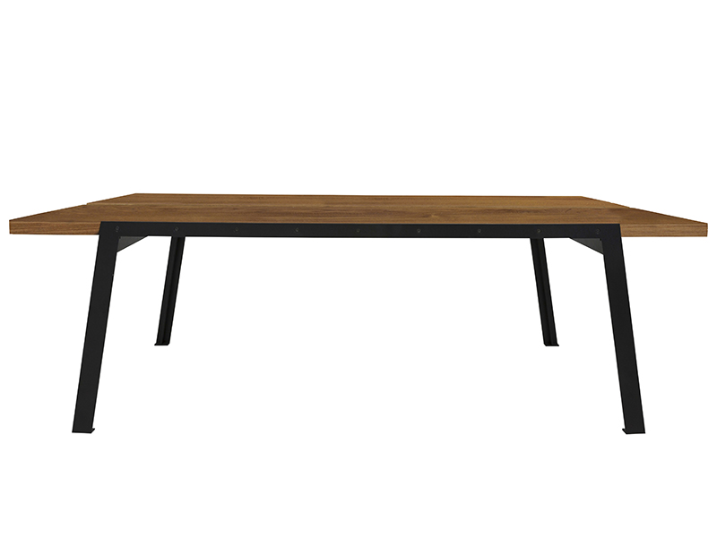 CANETT Aspen spisebord - massivt olieret vildeg og sort jern (240x100) Billede af CANETT Aspen spisebord - massivt olieret vildeg og sort jern (240x100)