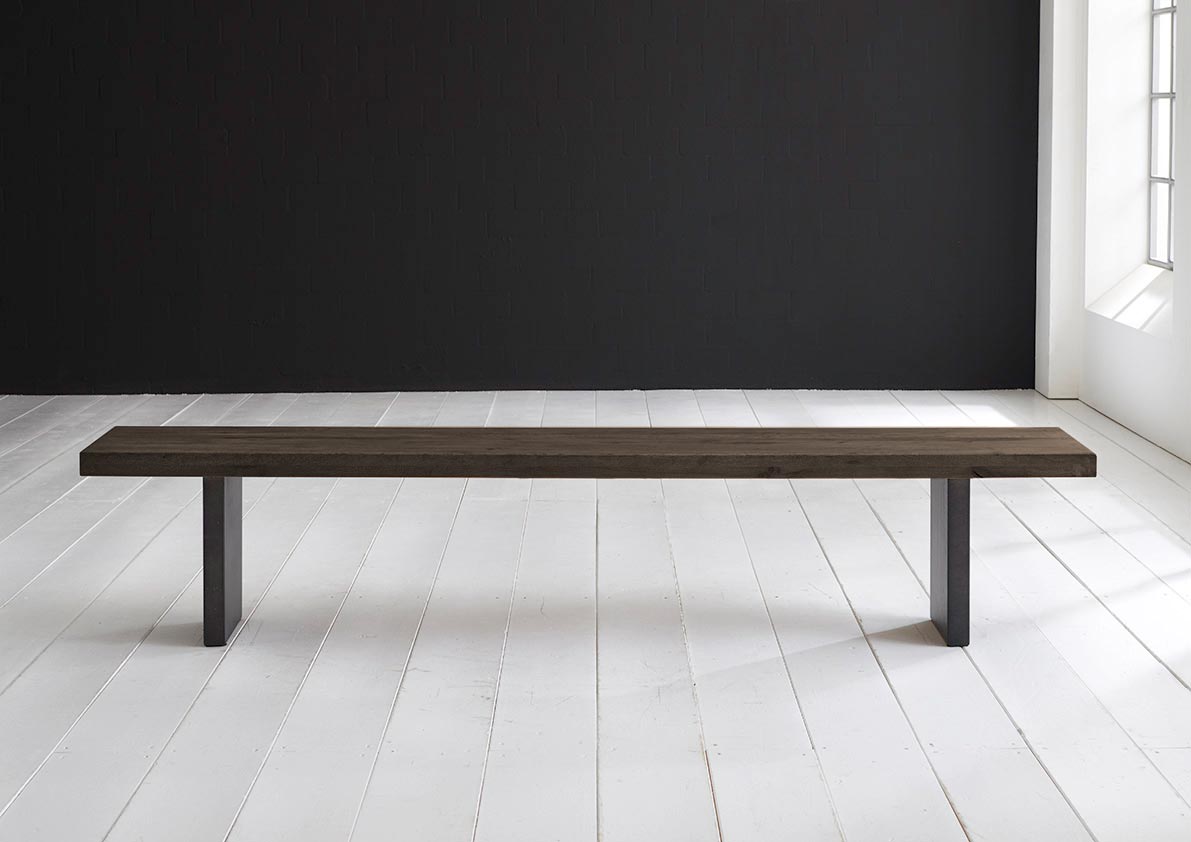 Bodahl Concept 4 You Spisebordsbænk - Massiv Egetræ M. T-Ben 200 X 40 Cm 6 Cm 02 = Smoked