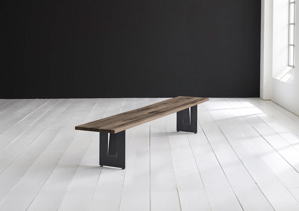 Bodahl Bodahl Concept 4 You Spisebordsbænk - Massiv Egetræ M. Steven Ben 180 X 40 Cm 3 Cm 02 = Smoked Spisestue