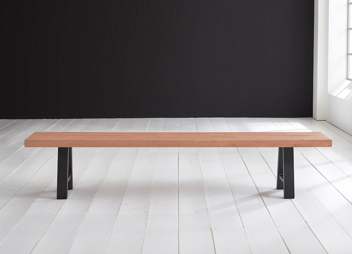 BODAHL Concept 4 You spisebordsbænk - massiv egetræ m. Halo ben 300 x 40 cm 6 cm 03 = white wash Billede af BODAHL Concept 4 You spisebordsbænk - massiv egetræ m. Halo ben 300 x 40 cm 6 cm 03 = white wash