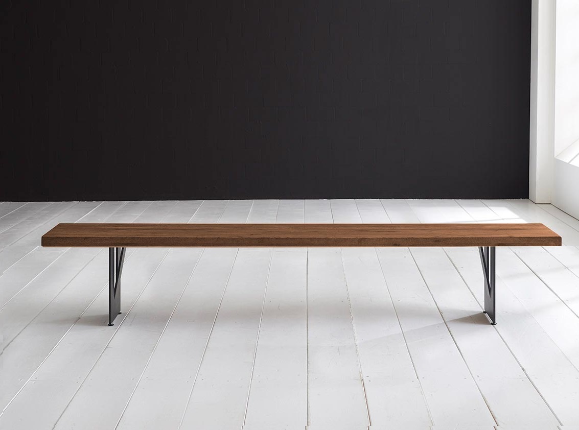 BODAHL Concept 4 You spisebordsbænk - massiv egetræ m. Steven ben 180 x 40 cm 6 cm 06 = old bassano Billede af BODAHL Concept 4 You spisebordsbænk - massiv egetræ m. Steven ben 180 x 40 cm 6 cm 06 = old bassano