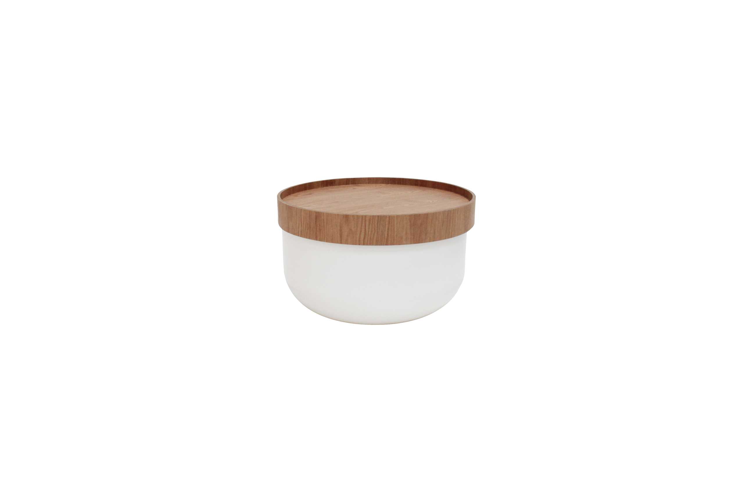 CANETT Olivia sidebord - natur træ og hvidlakeret træ, m. opbevaring, rund (Ø 50) Billede af CANETT Olivia sidebord - natur træ og hvidlakeret træ, m. opbevaring, rund (Ø 50)