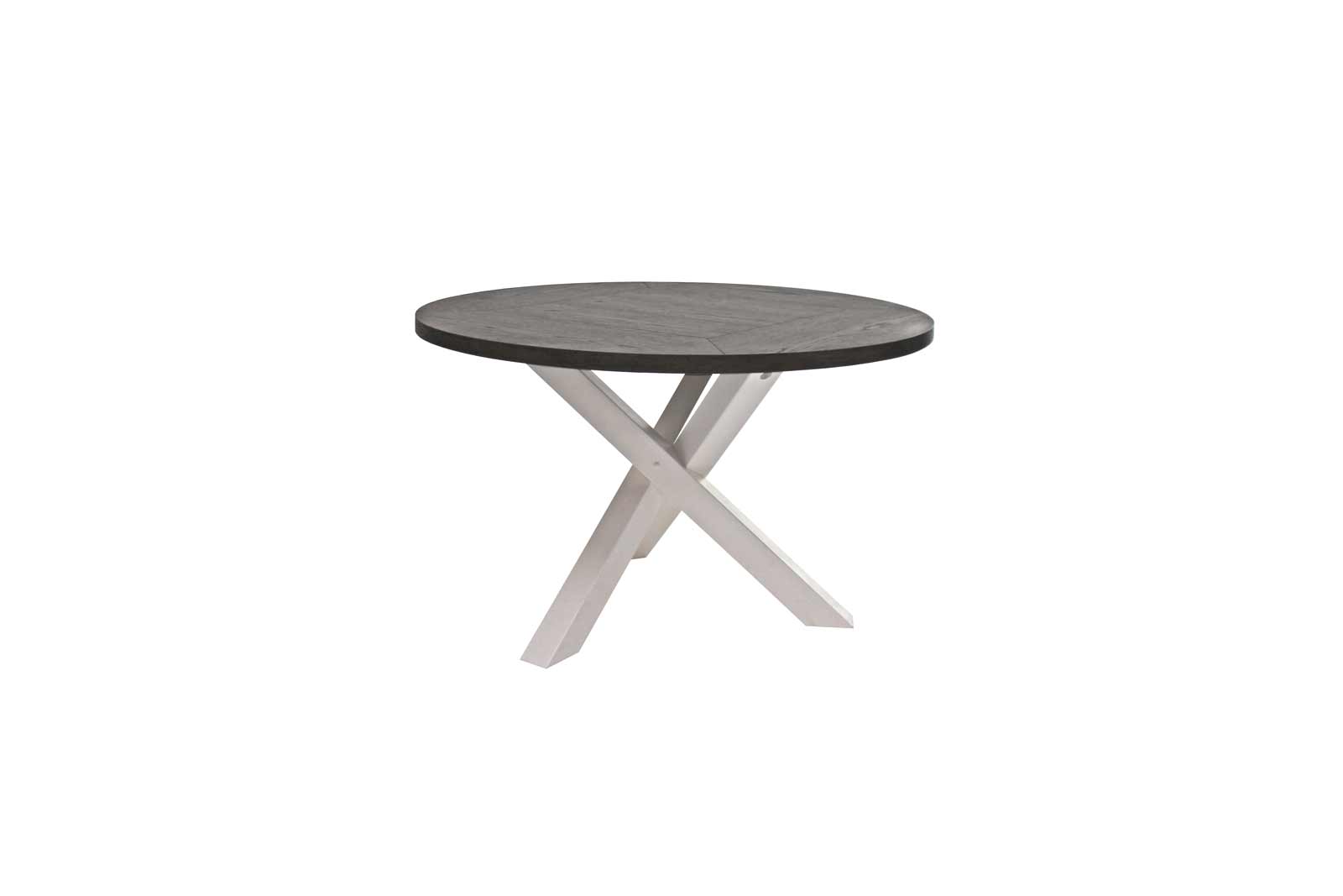 Skagen spisebord, rundt med røgfarvet bordplade. elegant Spisebord rundt