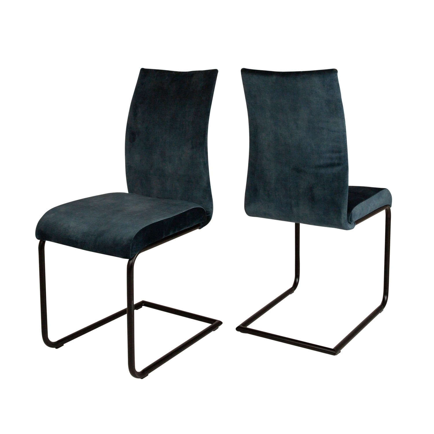 Canett Canett Stockholm Spisebordsstol - Polyester Og Sort Jern Spisestue