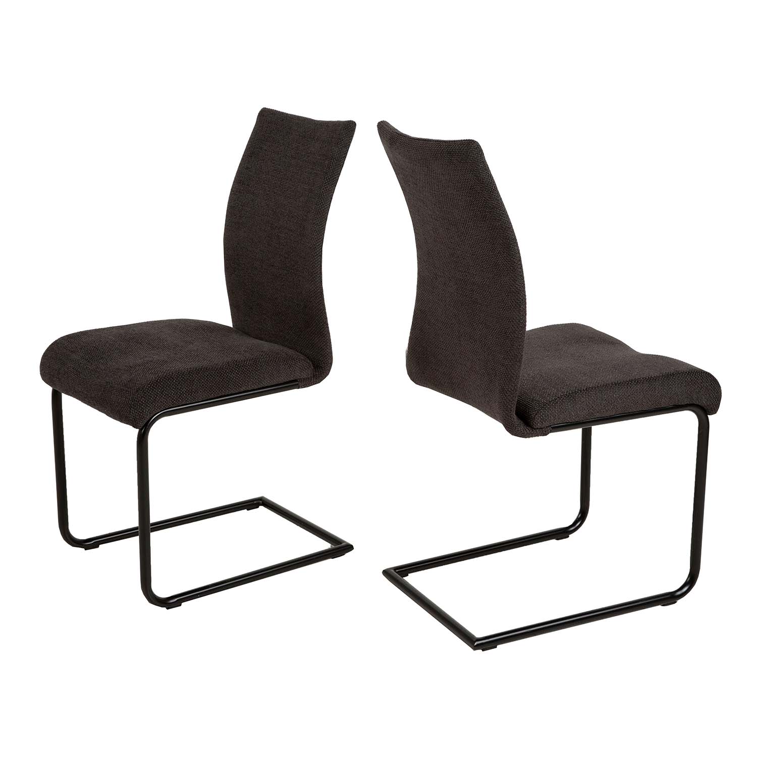 Canett Canett Stockholm Spisebordsstol - Polyester Og Sort Metal Spisestue