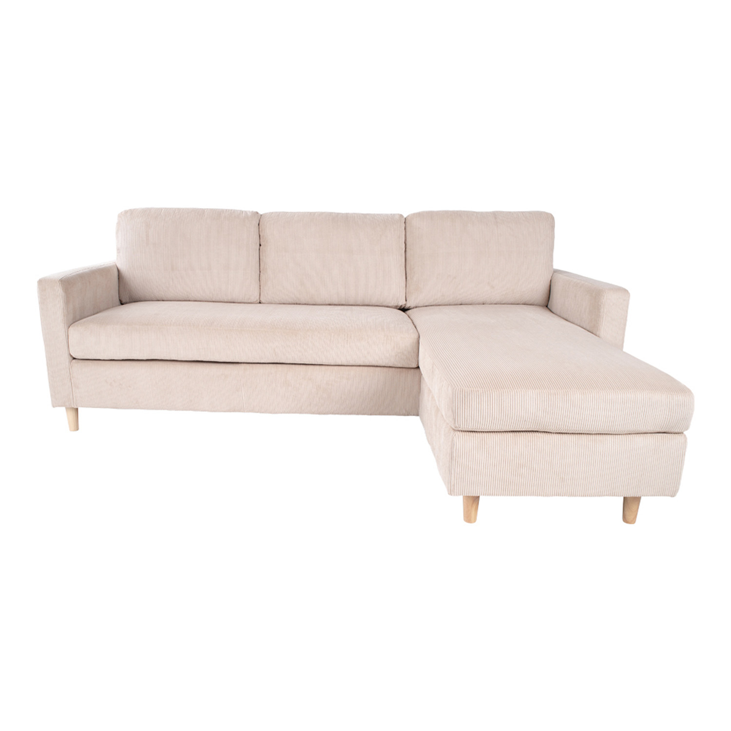 House Nordic Toscana Sofa M. Chaiselong - Sand Polyester Og Træ