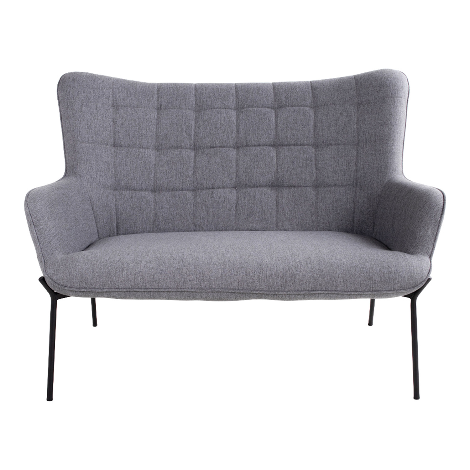 HOUSE NORDIC Glasgow sofa m. armlæn - grå polyester og ...