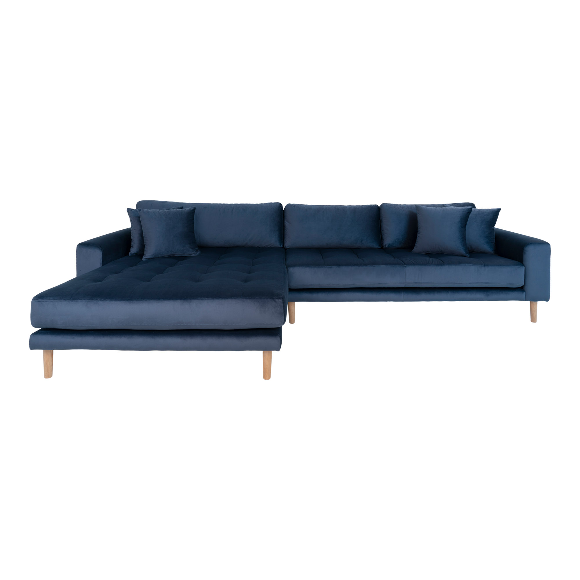 House Nordic Lido Sofa, M. Venstrevendt Chaiselong - Mørkeblåt Velour