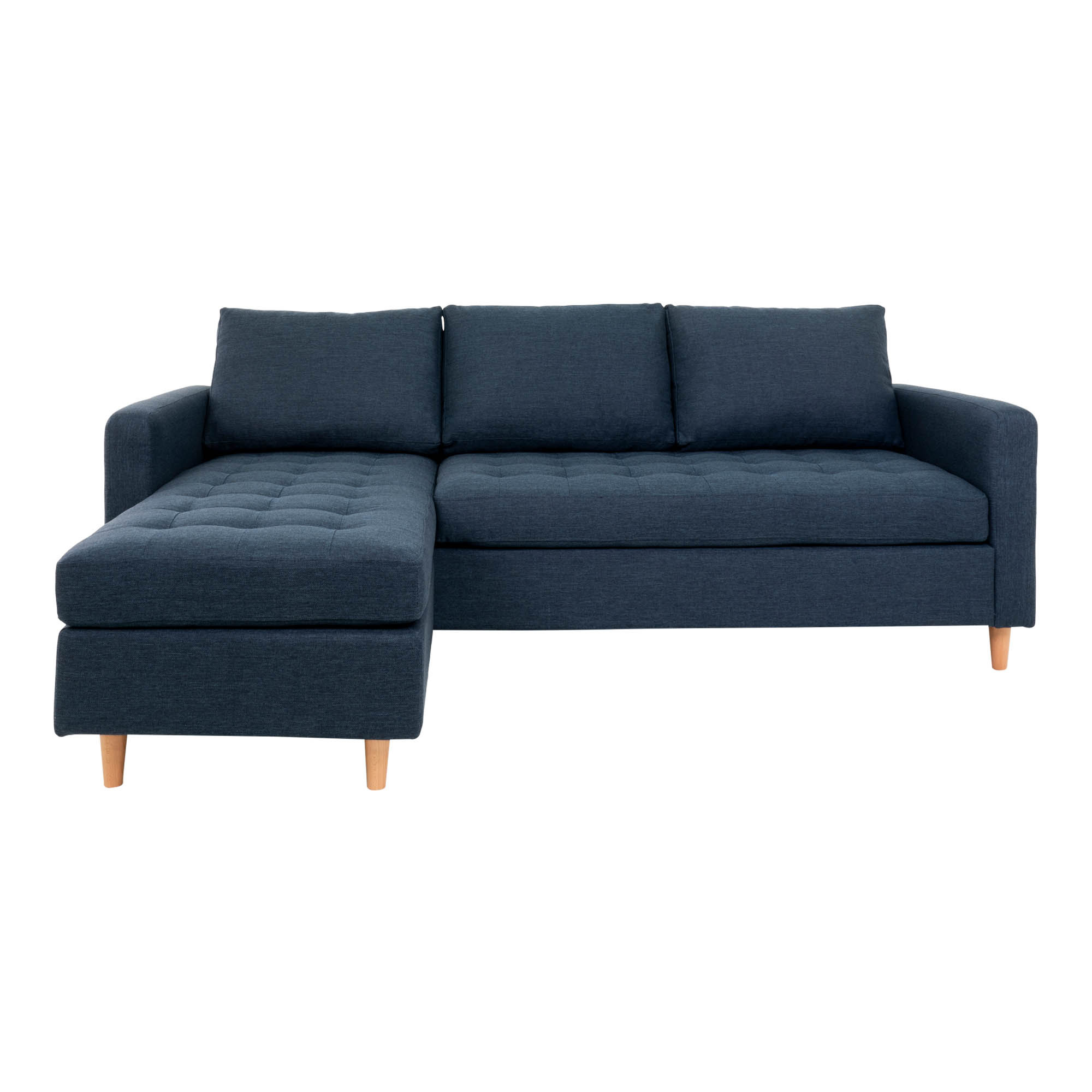 House Nordic Firenze Sofa - Blå Polyester Og Natur Bøgetræ