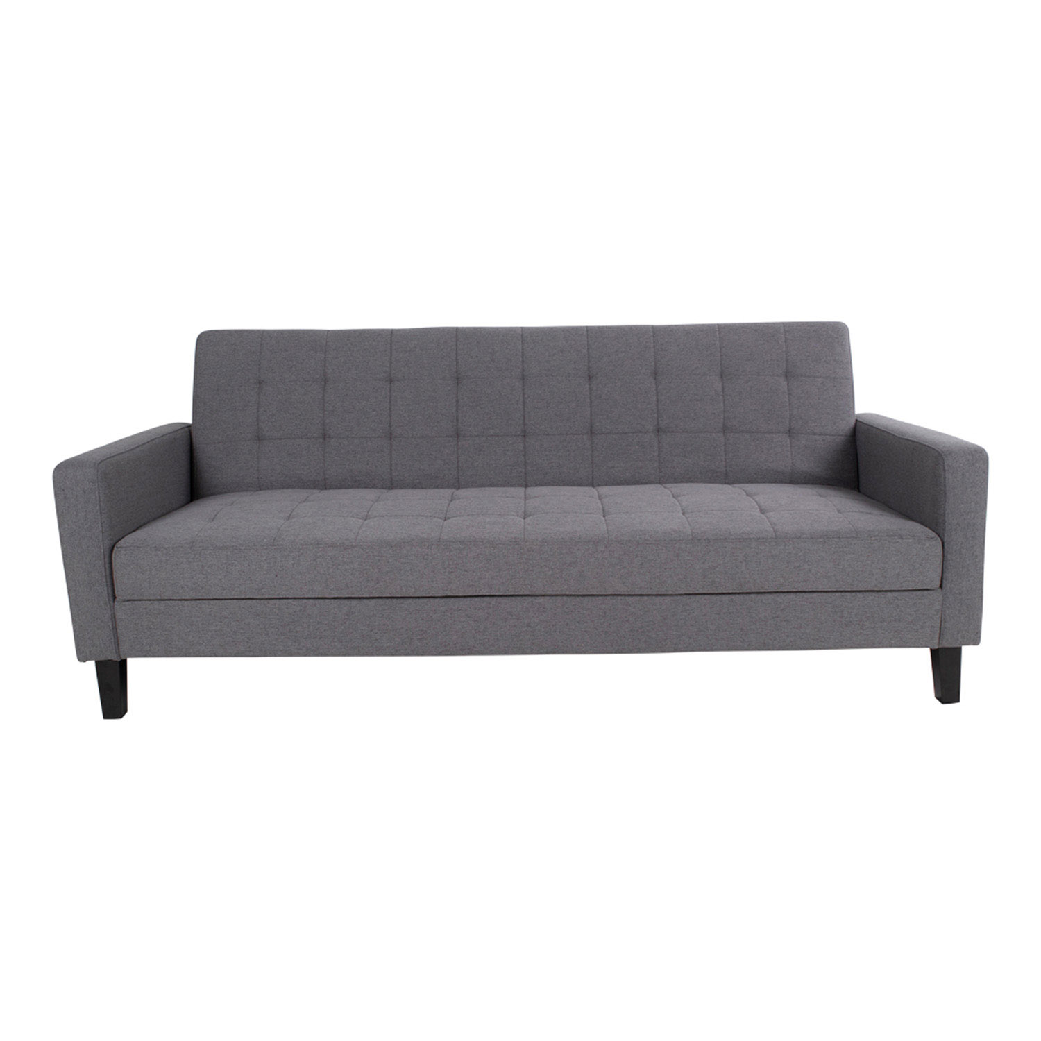 House Nordic House Nordic Milton Sovesofa, M. Armlæn Og Opbevaring - Grå Polyester Og Birketræ Dagligstue