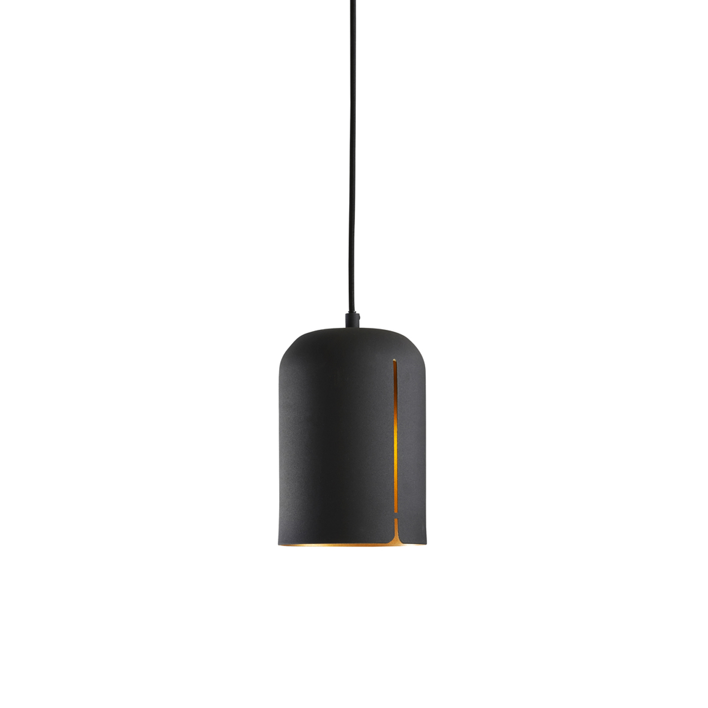 Woud Gap Loftlampe Kort - Sort Metal, Rund (Ø14)