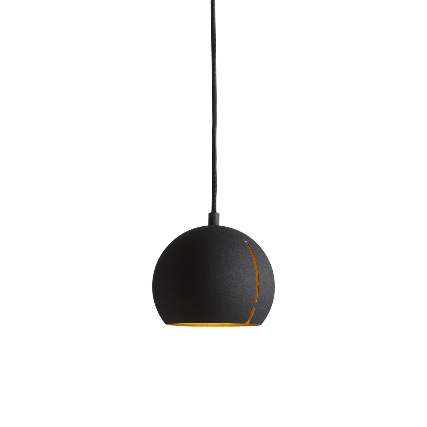 Woud Gap Loftlampe Rund - Sort Metal, Rund (Ø15)
