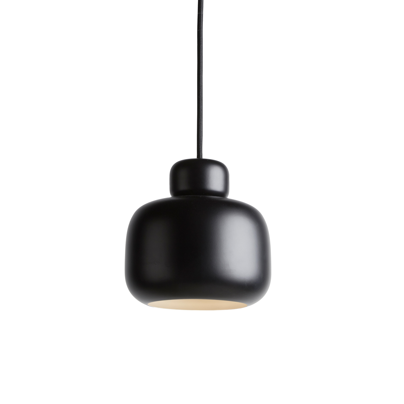 Woud Stone Loftlampe Lille - Sort Metal, Rund (Ø16) Belysning