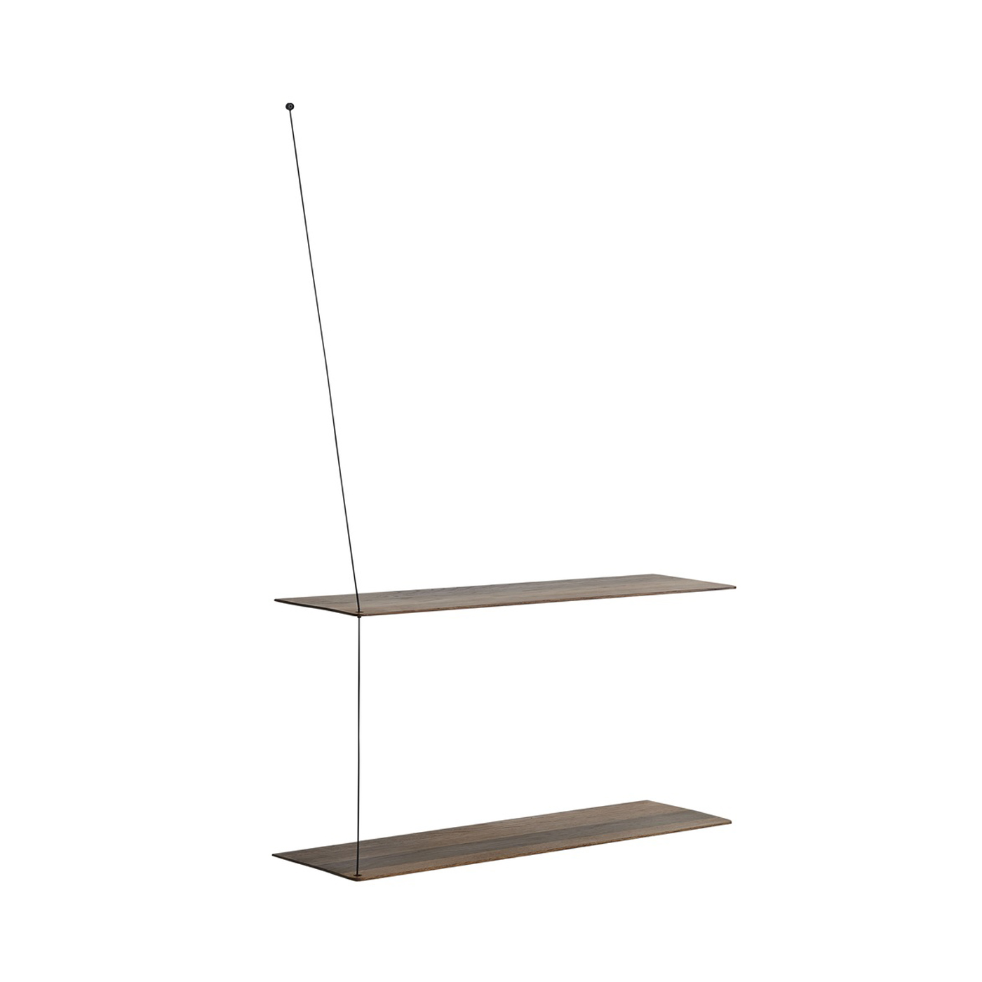 Woud Woud Stedge Væghylde - Røget Eg Og Metal, M. 2 Hylder (80Cm) Boligtilbehør
