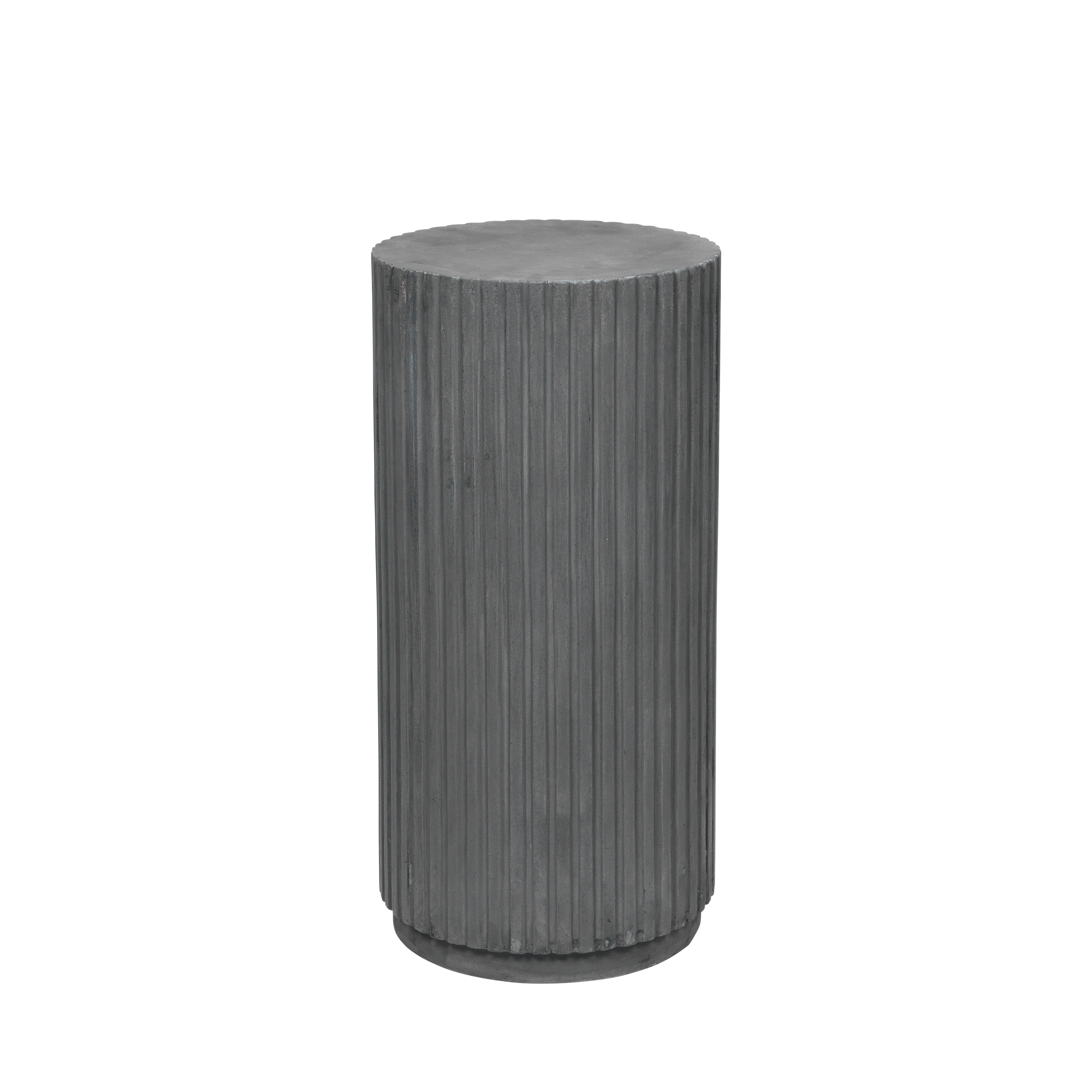 Broste Copenhagen Broste Copenhagen Rund Rillo Sidebord - Grå Fibercement (Ø38, 5) Dagligstue