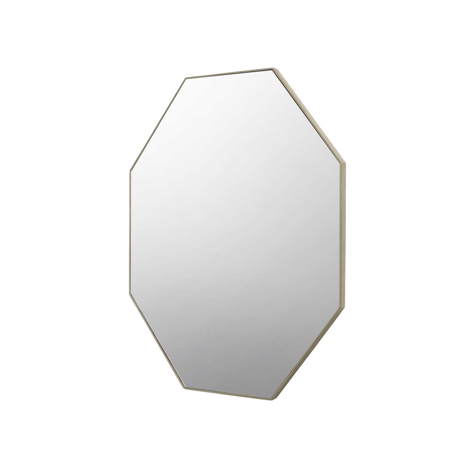 Broste Copenhagen Corner Vægspejl - Klar/Beige Spejlglas/Træ