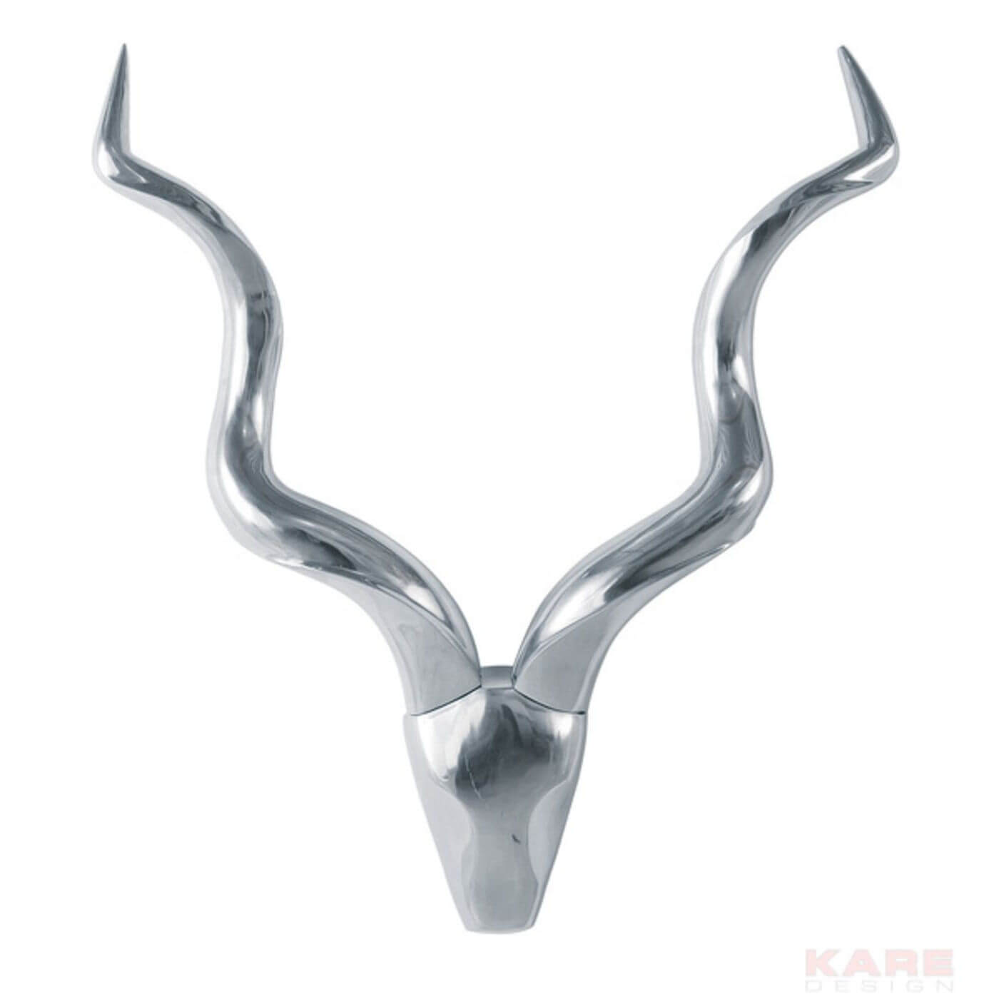 Kare Design Vægskulptur, Antler Rockstar - Sølvfarvet Aluminium, Antler, (108X90Cm) Boligtilbehør