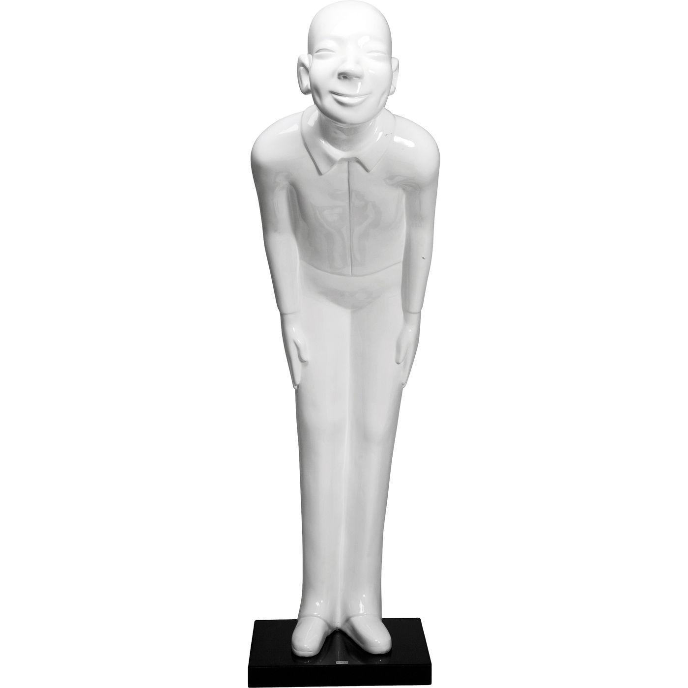 Kare Design Skulptur, Welcome Guests White Big - Hvid/Sort Glasfiber, (164X86Cm)