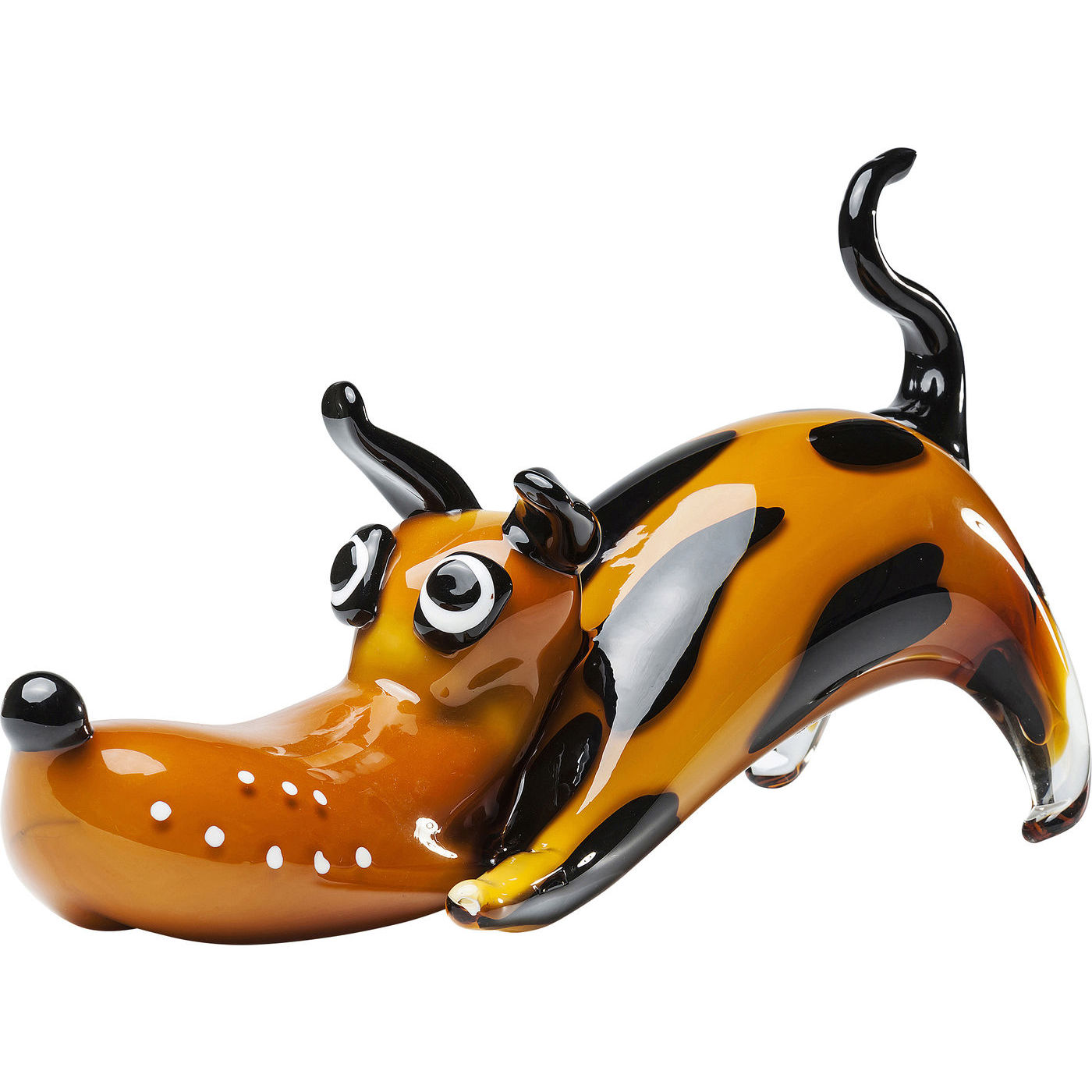 KARE DESIGN Skulptur, Dog Snuffle Big - Brun, hvid og sort glas, (26x43cm) Billede af KARE DESIGN Skulptur, Dog Snuffle Big - Brun, hvid og sort glas, (26x43cm)