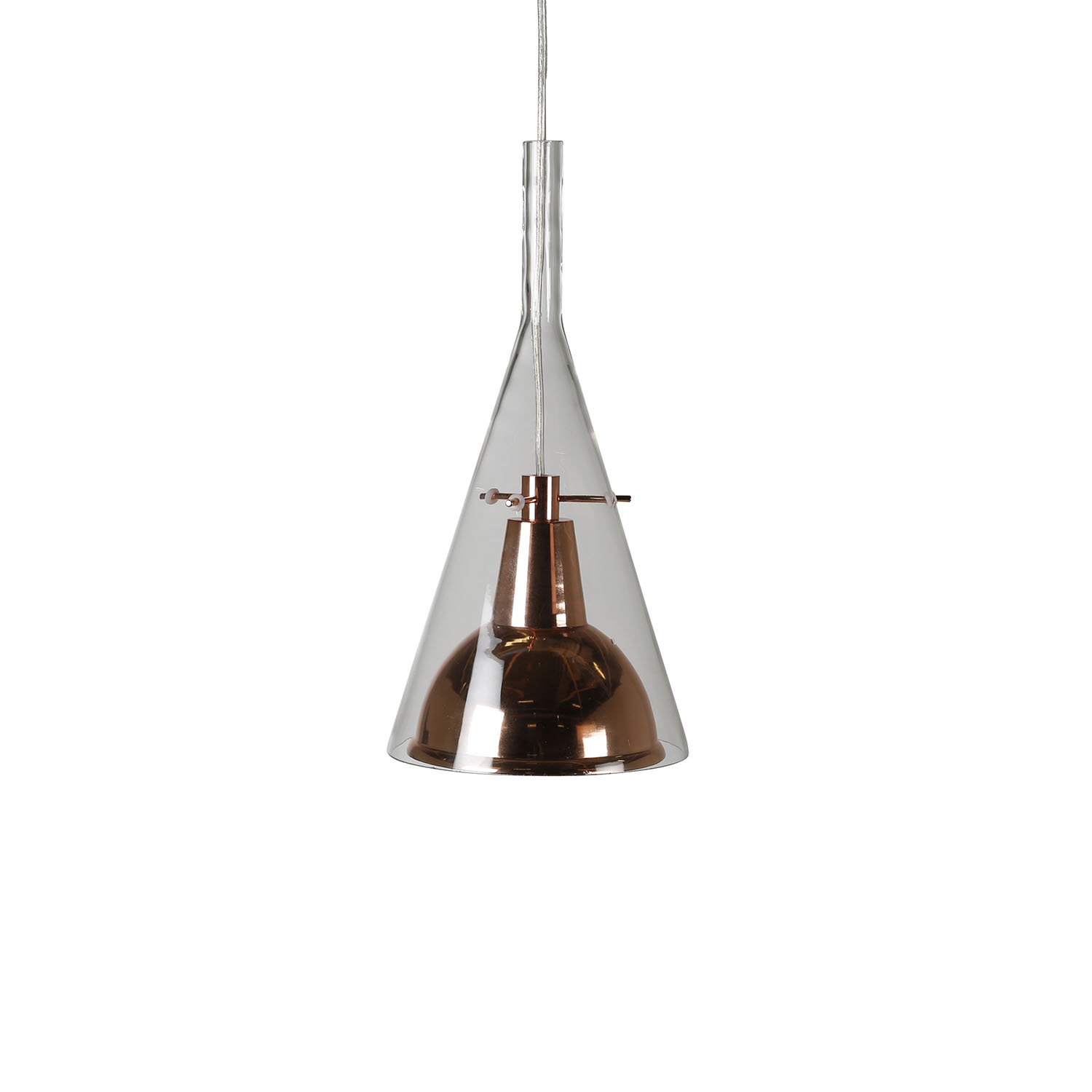 Venture Design Sirius Pendel - Klar Glas Og Kobberfarvet Metal (Ø 25) Belysning
