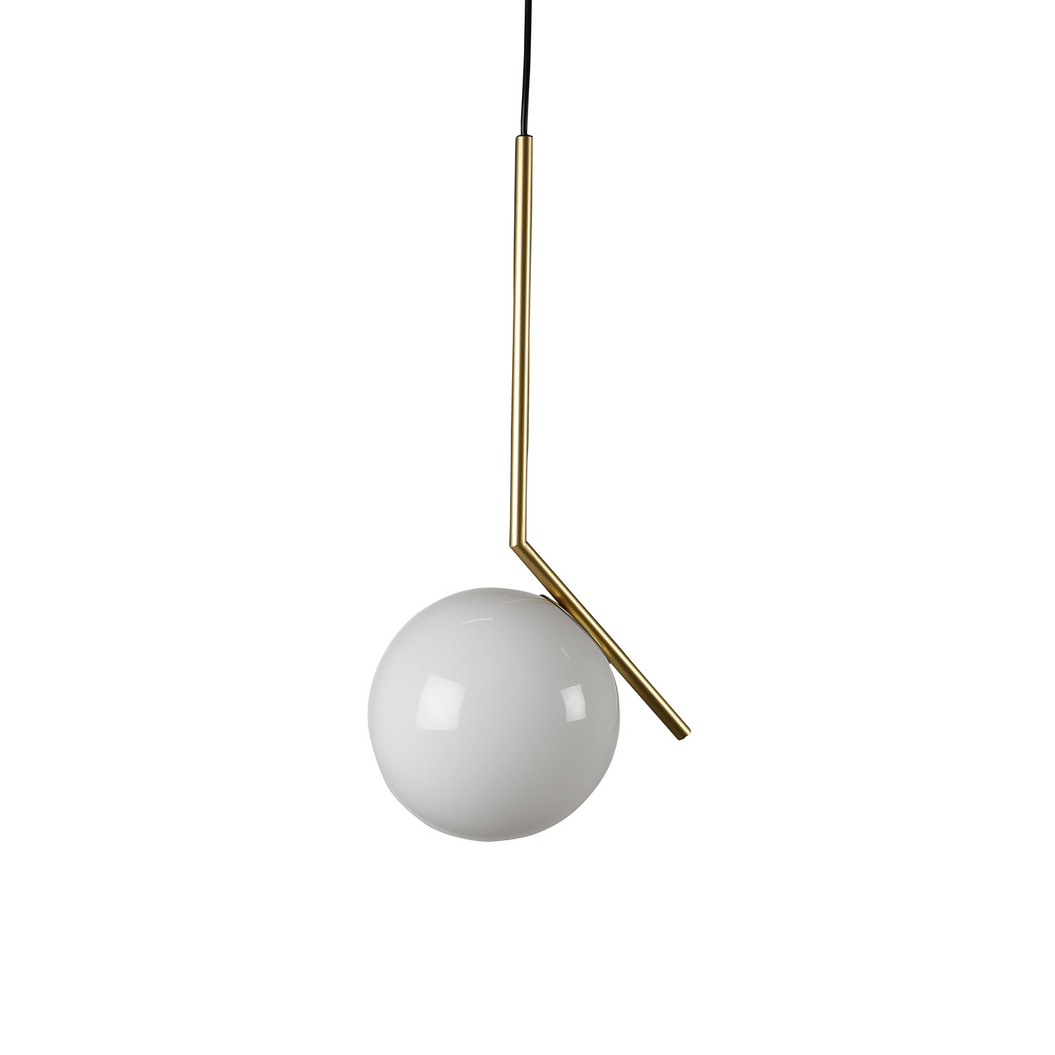 Venture Design Spica Loftslampe - Hvidt Glas Og Guld Metal (Ø 20) Belysning