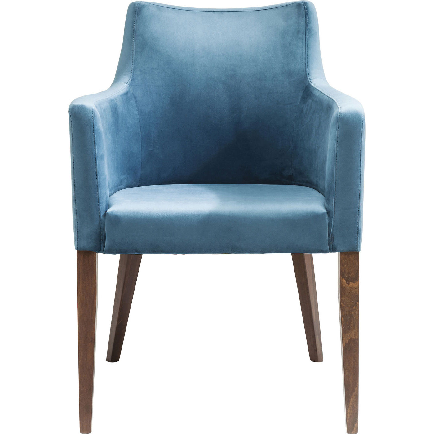 KARE DESIGN Mode Velvet Bluegreen spisebordsstol - blå/grønt polyester/natur bøg, m. armlæn Billede af KARE DESIGN Mode Velvet Bluegreen spisebordsstol - blå/grønt polyester/natur bøg, m. armlæn