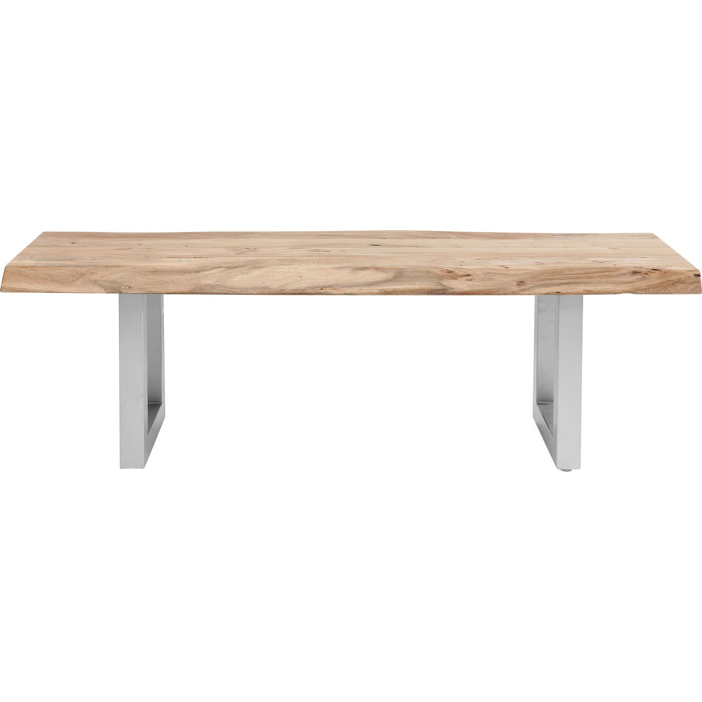 Kare Design Pure Nature Bænk - Natur Akacietræ Og Stål (140X45)