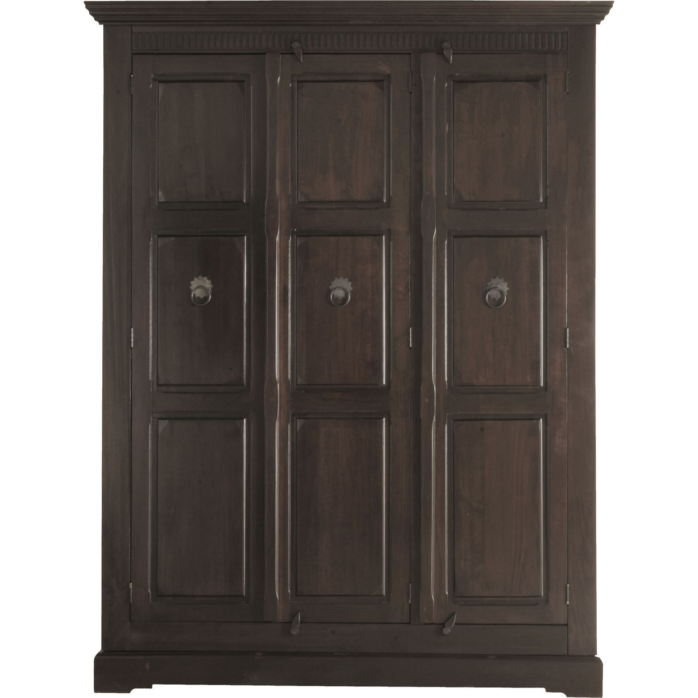 Kare Design Cabana Garderobeskab - Antikbrunt Poppeltræ, M. 3 Låger (H:211Cm)