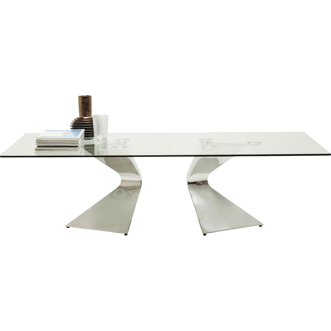 Kare Design Kare Design Gloria Chrome Sofabord - Glasplade Og Stål (140X82) Dagligstue