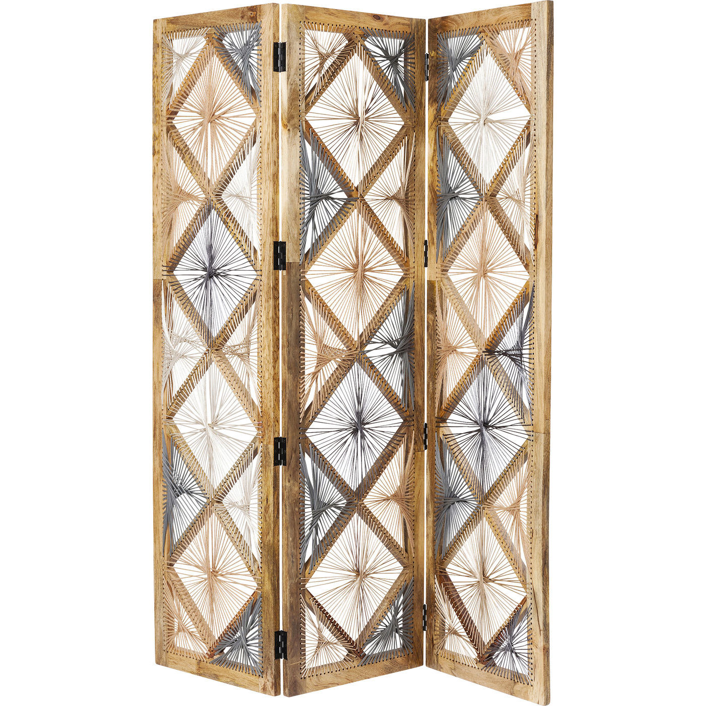 Kare Design Coachella Nature Rumdeler - Mangotræ Og Grå/Beige Stof
